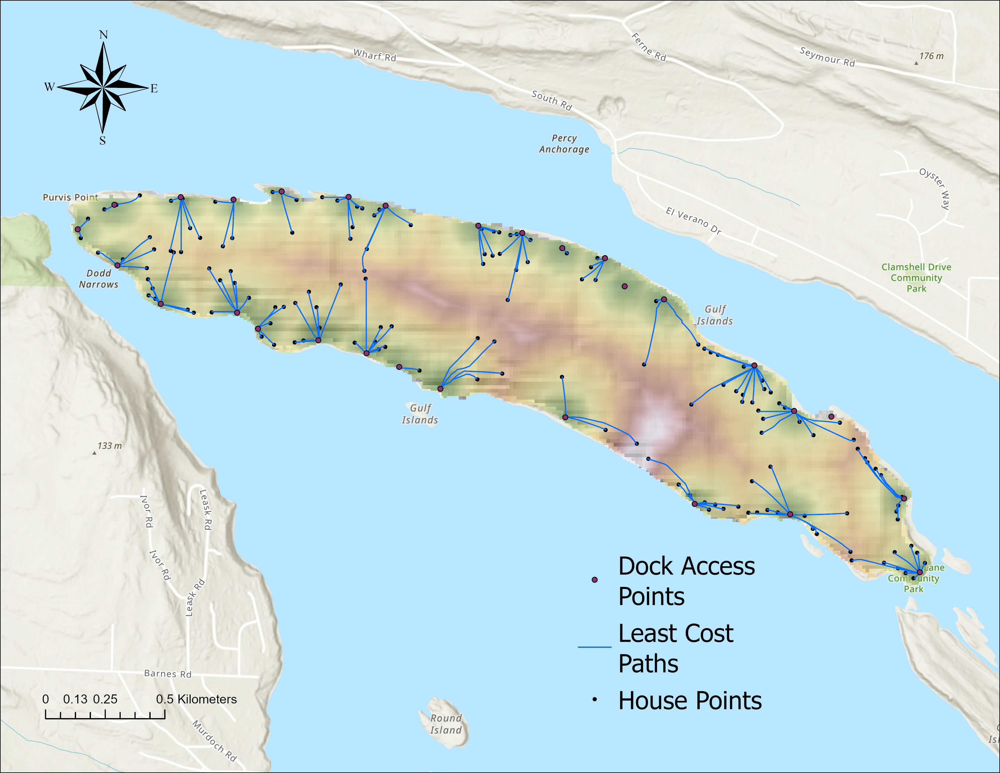 Least Cost Evacuation Paths