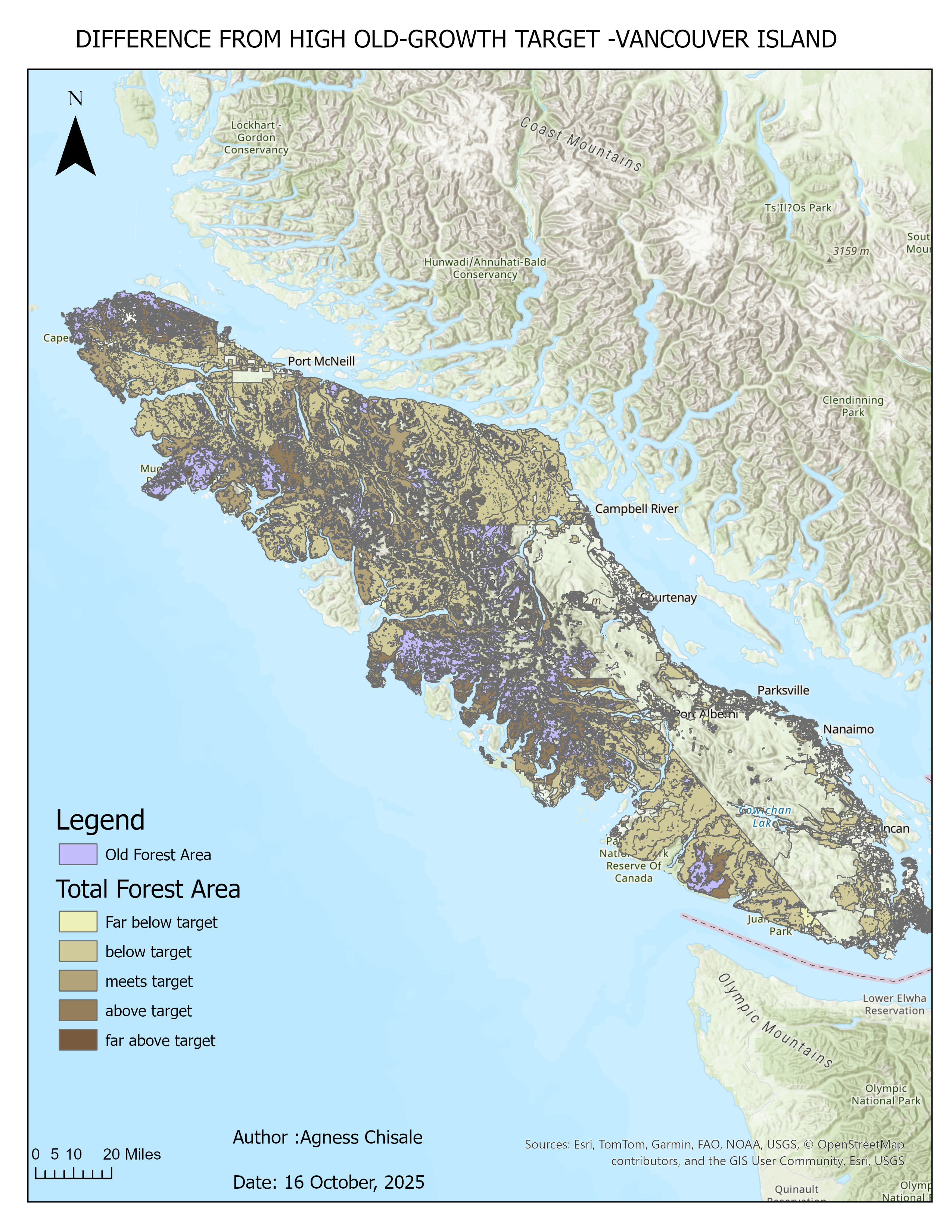 Old Growth Forest Map - Vancouver Island